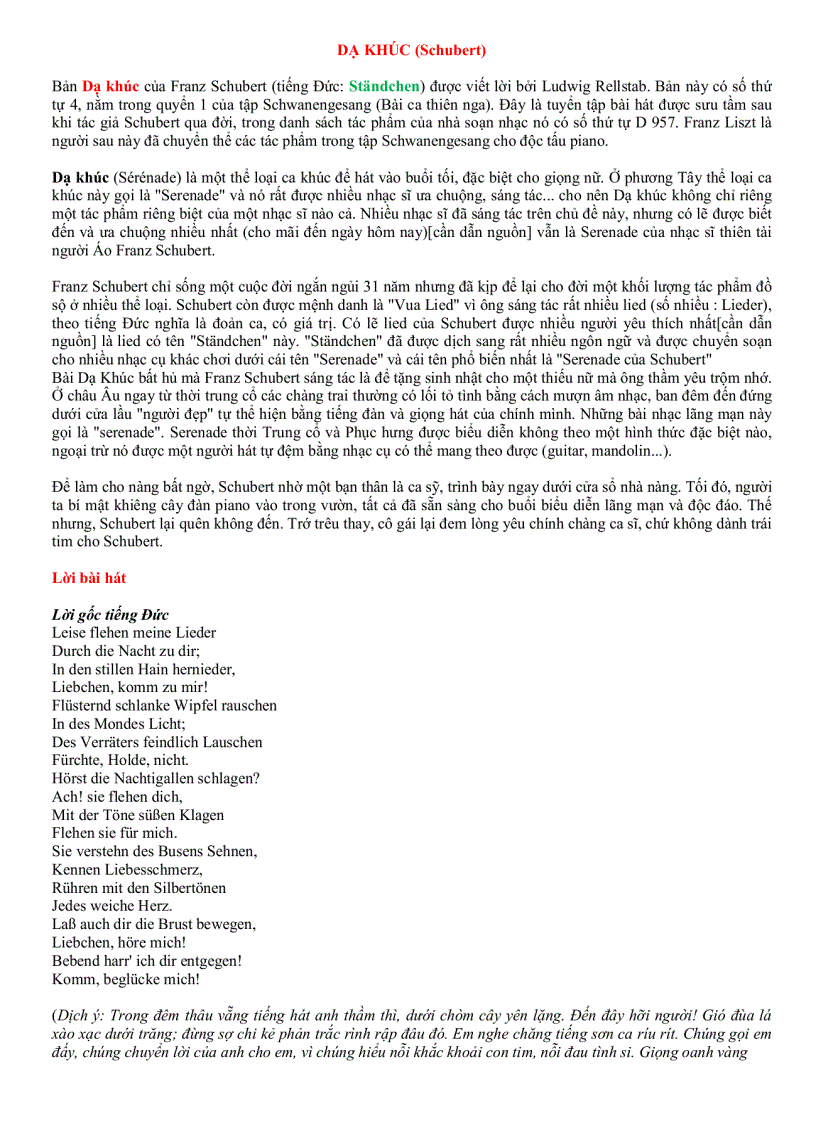 image for page Dạ Khúc wma Schubert