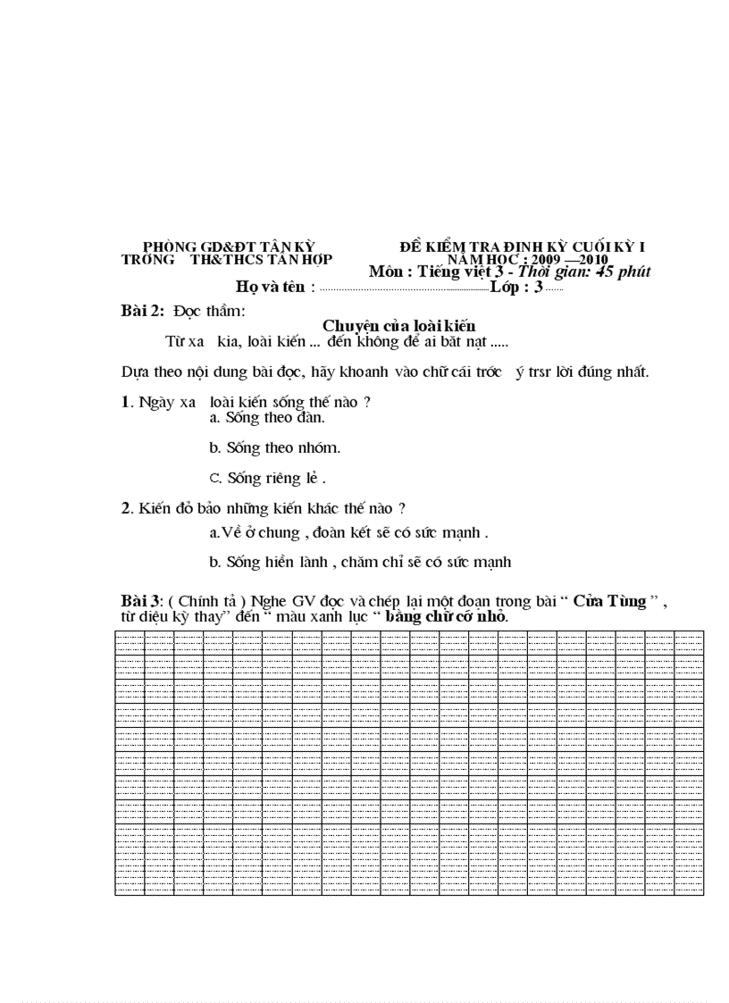 image for page Đề thi cuối học kỳ I