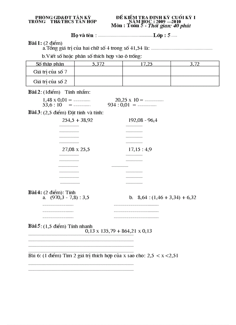 image for page Đề thi cuối kỳ I lớp 4 5