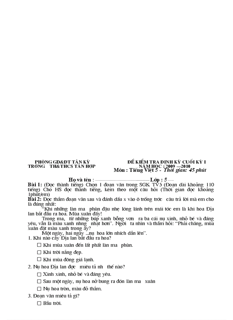 image for page Đề thi cuối kỳ I lớp 4 5