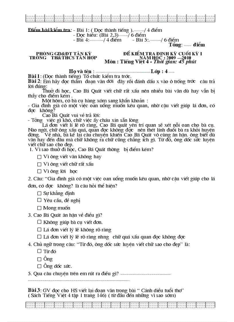 image for page Đề thi cuối kỳ I lớp 4 5