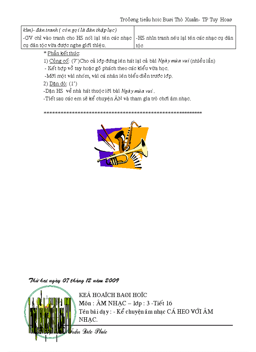 image for page Giáo án âm nhạc 3