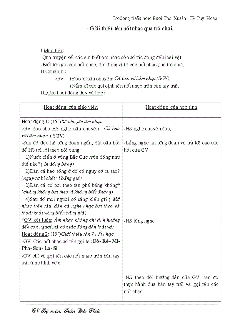 image for page Giáo án âm nhạc 3