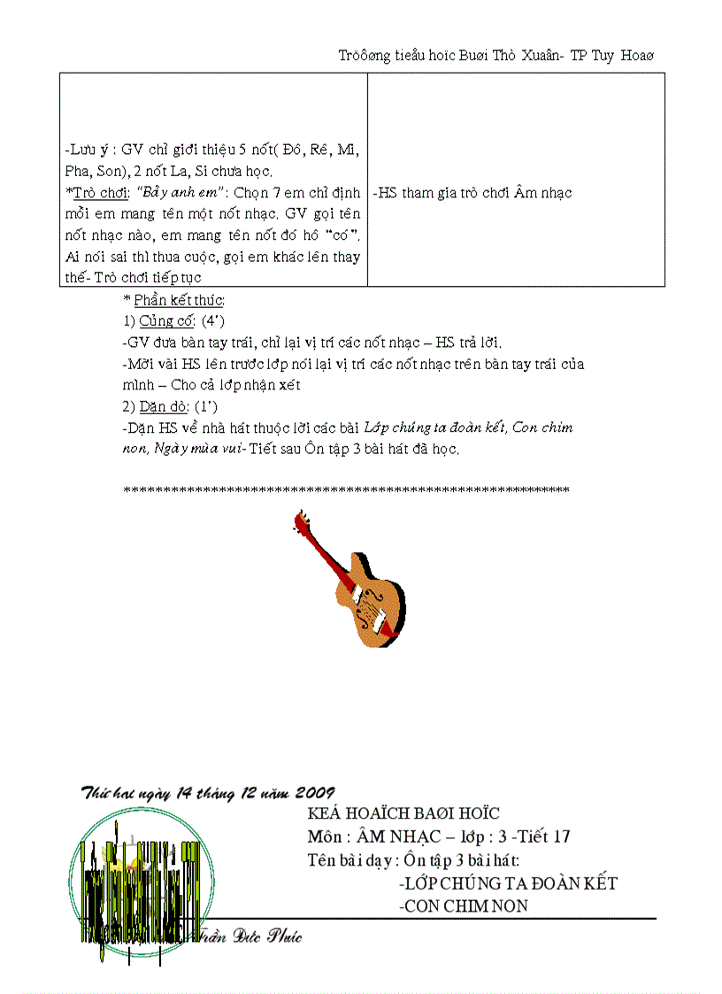 image for page Giáo án âm nhạc 3