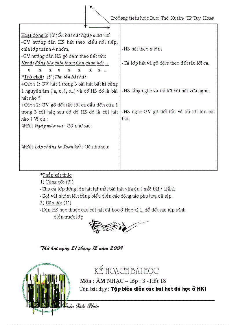 image for page Giáo án âm nhạc 3