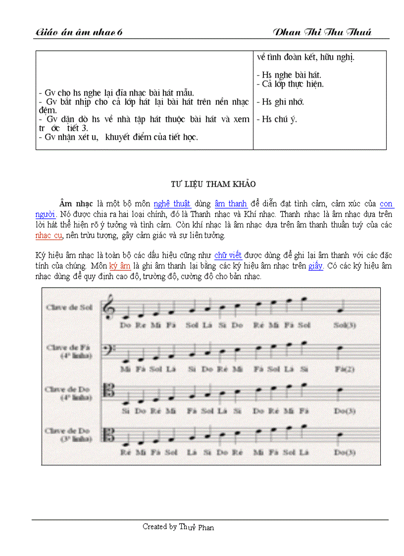image for page Giáo án âm nhạc 6 Mới hay nhất đây