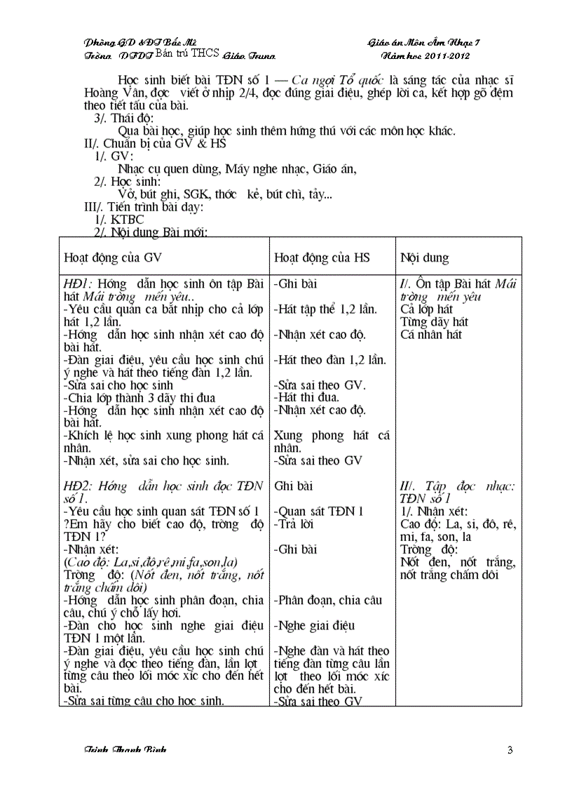 image for page Giáo án âm nhạc 6 7 8 9