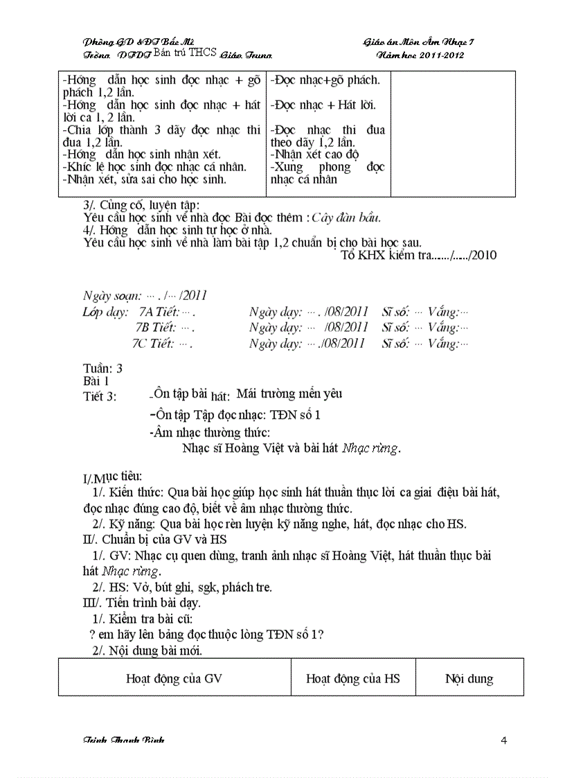 image for page Giáo án âm nhạc 6 7 8 9