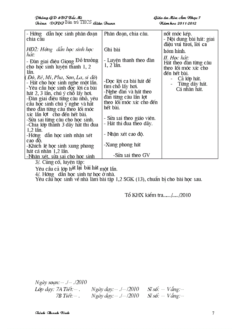 image for page Giáo án âm nhạc 6 7 8 9