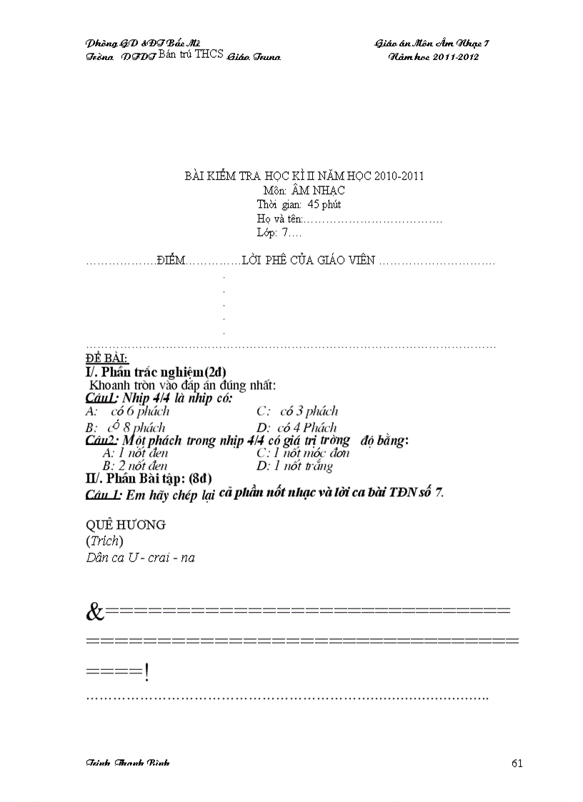 image for page Giáo án âm nhạc 6 7 8 9