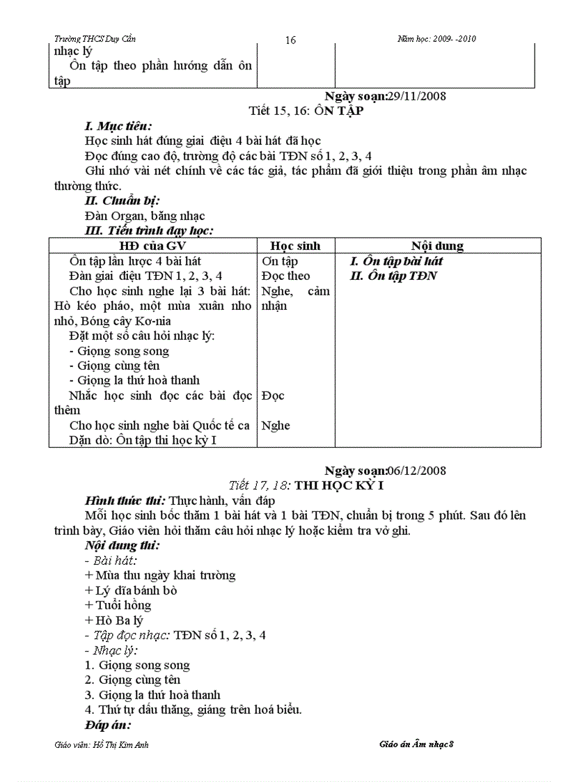 image for page Giao an Am nhac 8