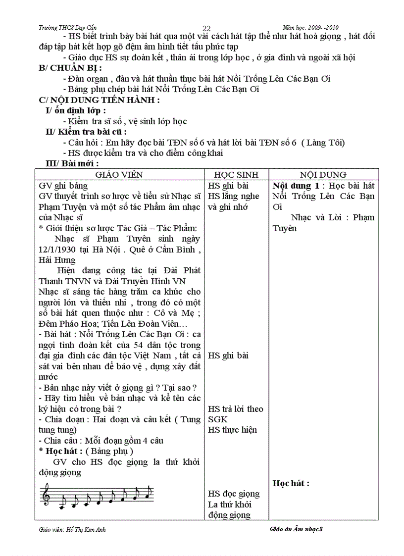 image for page Giao an Am nhac 8