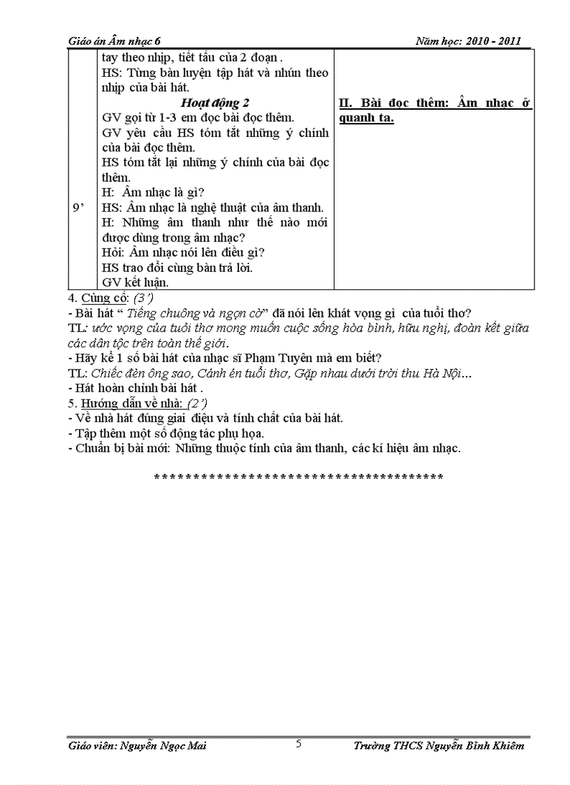 image for page Giao an âm nhạc kì I