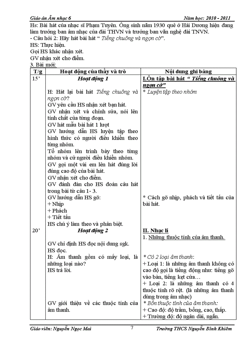 image for page Giao an âm nhạc kì I