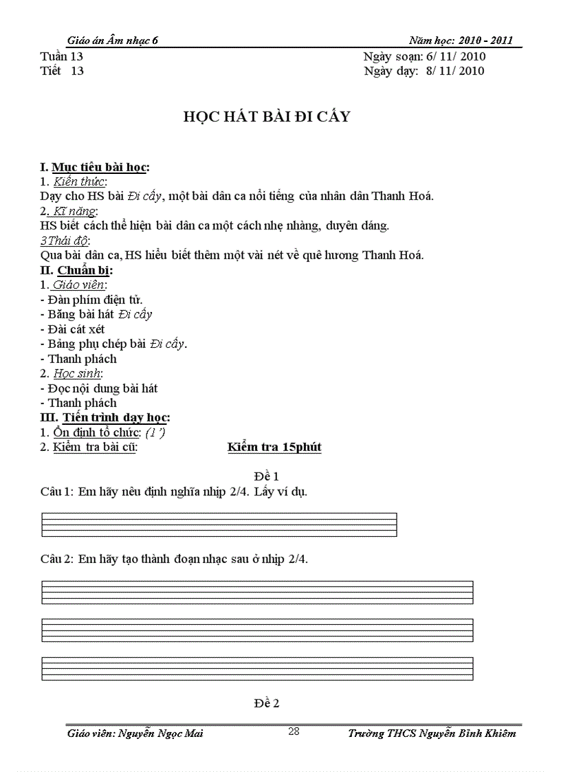 image for page Giao an âm nhạc kì I