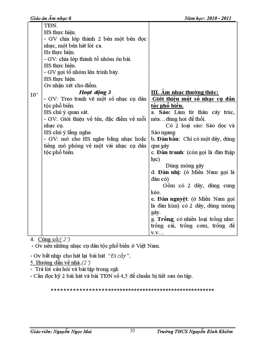 image for page Giao an âm nhạc kì I