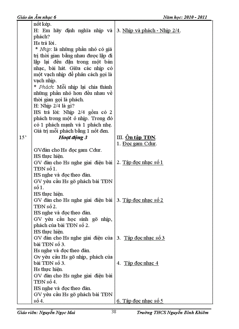 image for page Giao an âm nhạc kì I