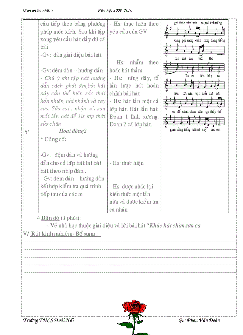 image for page Giáo án nhạc lớp 7 t1 13