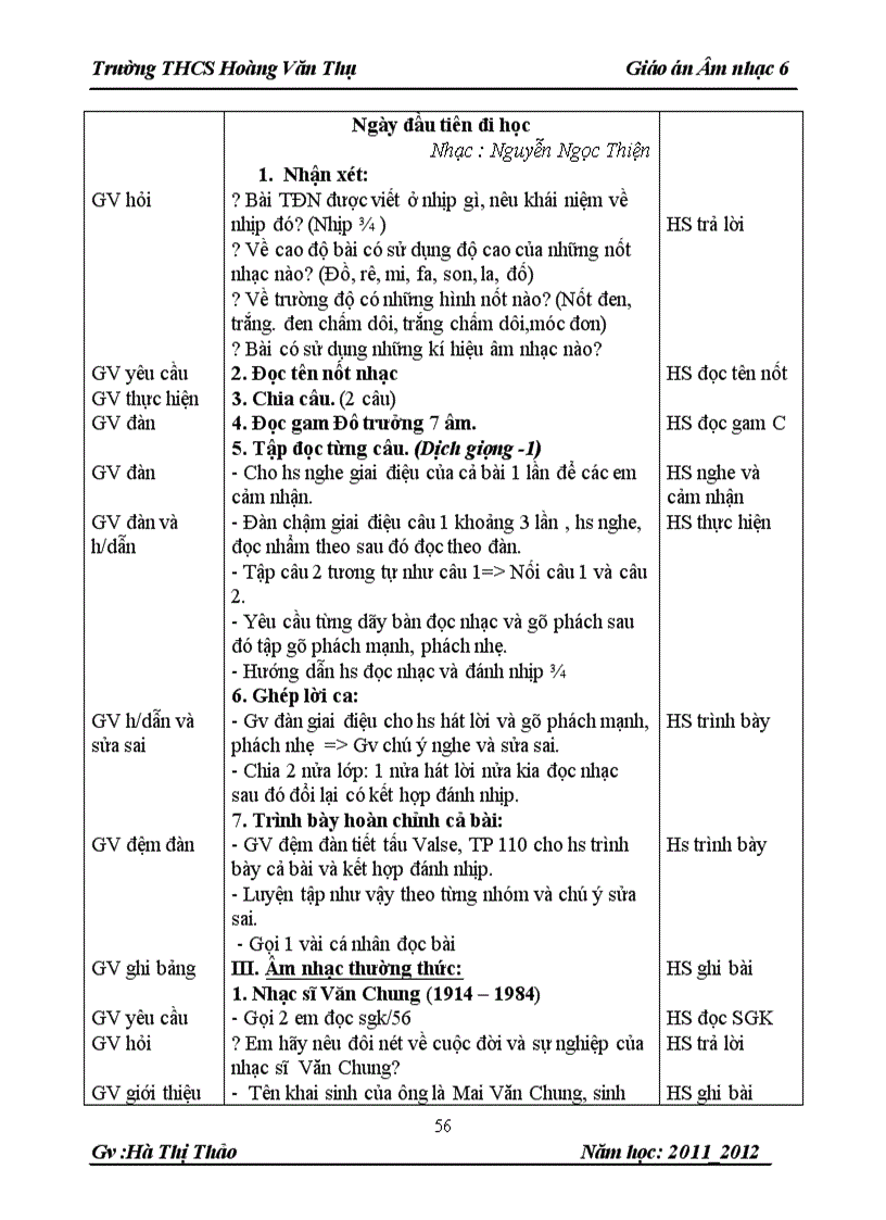 image for page Giáo án nhặc 11 12