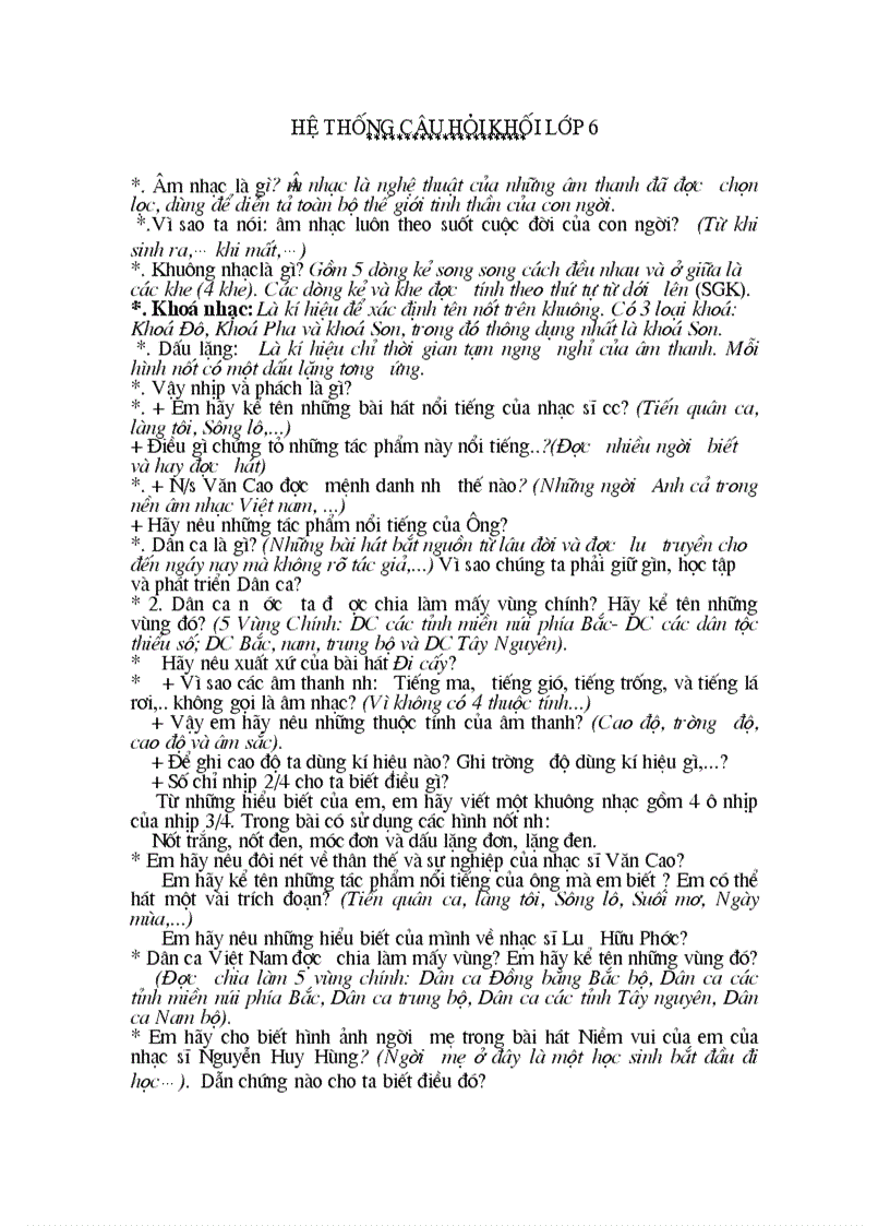 image for page Hệ thống câu hỏi Khối 6 Ga Phong Độ