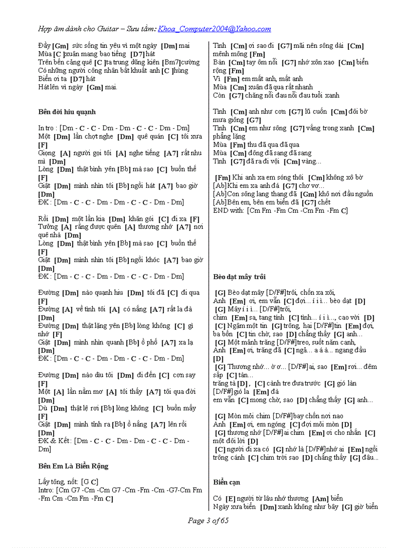 image for page Hợp âm dành cho Guitar