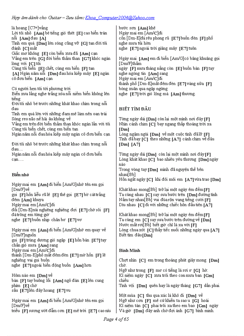 image for page Hợp âm dành cho Guitar