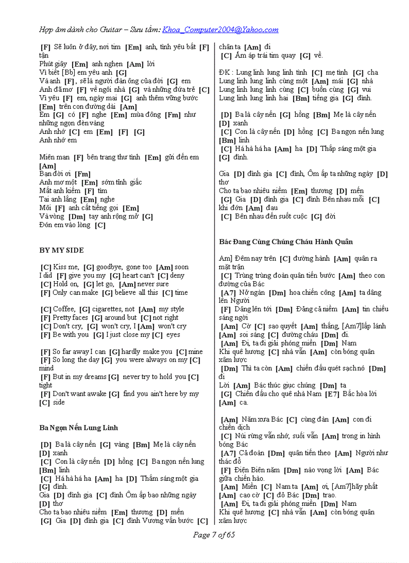 image for page Hợp âm dành cho Guitar