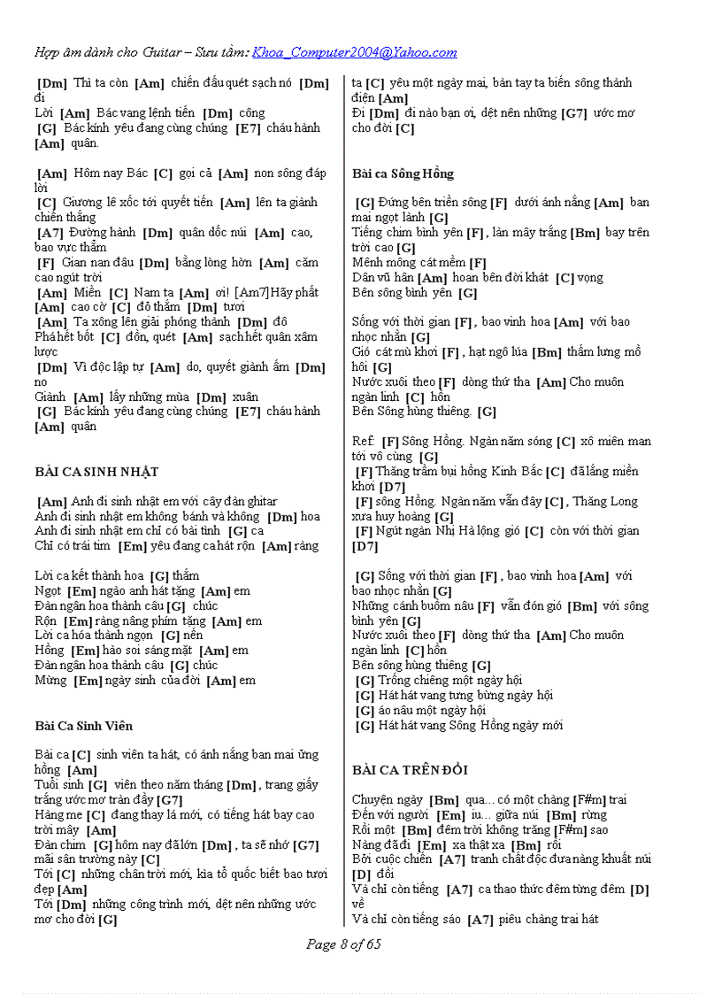 image for page Hợp âm dành cho Guitar