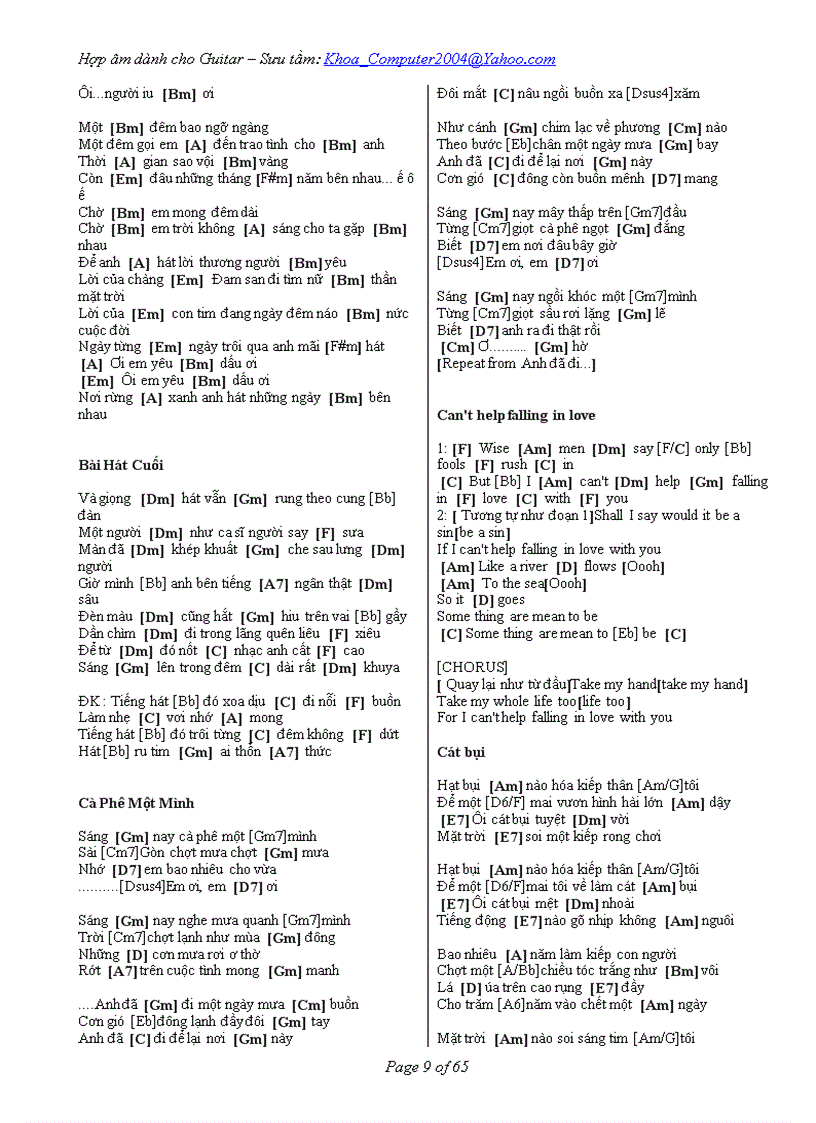 image for page Hợp âm dành cho Guitar