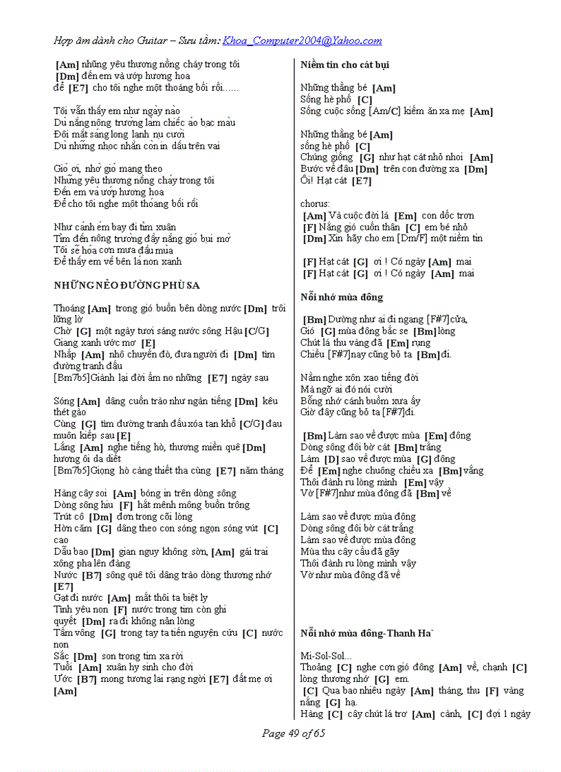 image for page Hợp âm dành cho Guitar