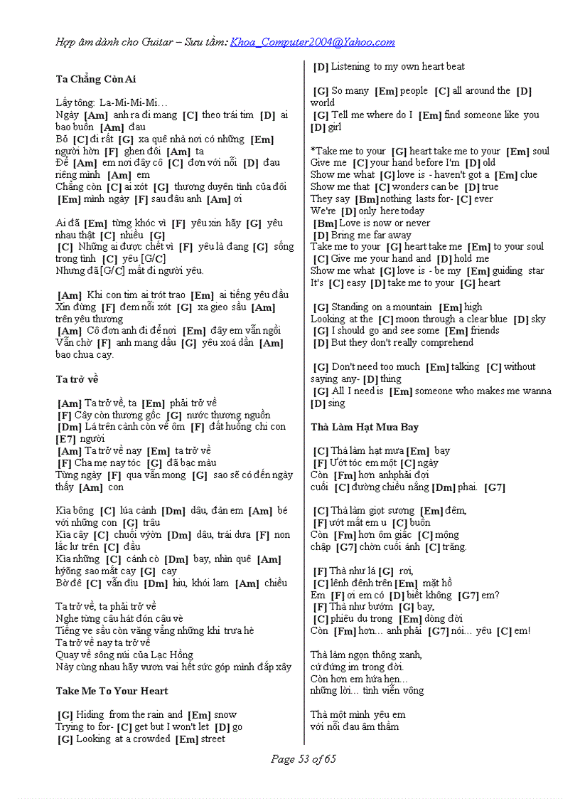 image for page Hợp âm dành cho Guitar
