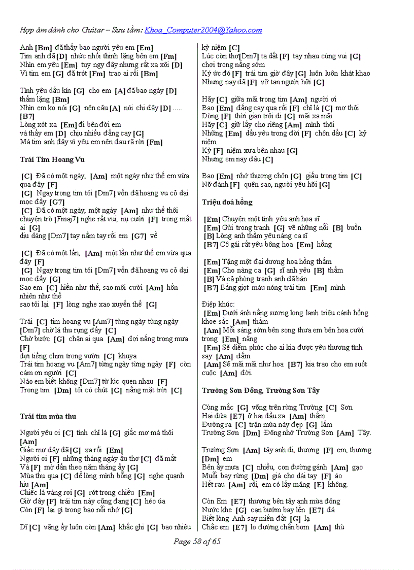 image for page Hợp âm dành cho Guitar