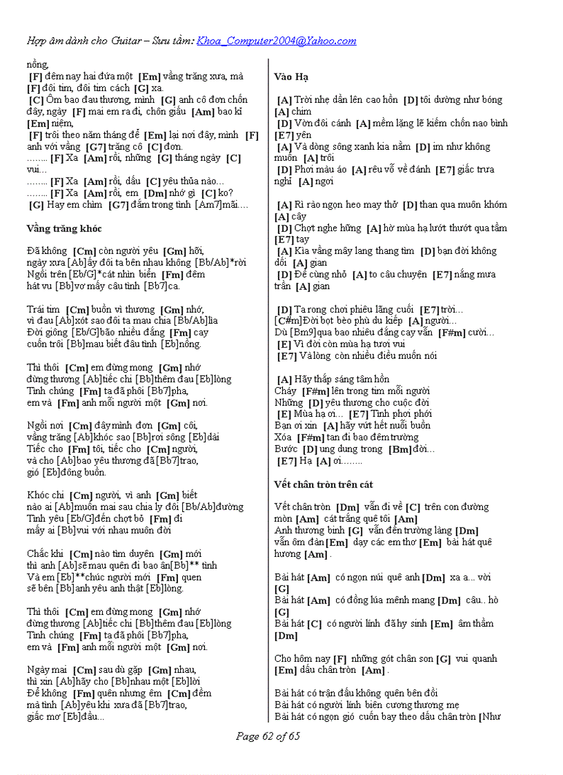 image for page Hợp âm dành cho Guitar