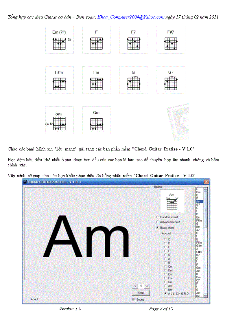 image for page Hướng dẫn cách đệm các điệu Guitar cơ bản