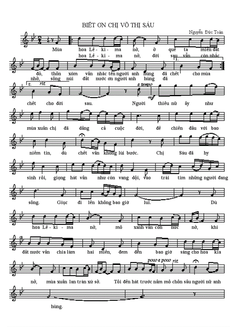 image for page Ký âm Biết ơn chị Võ Thị Sáu