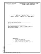 Mẫu hồ sơ thanh tra giáo viên