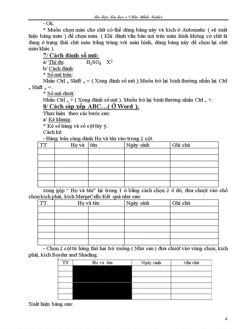 image for page Một số thủ thuật trong Word và Excel