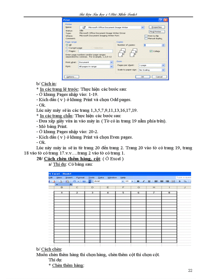 image for page Một số thủ thuật trong Word và Excel