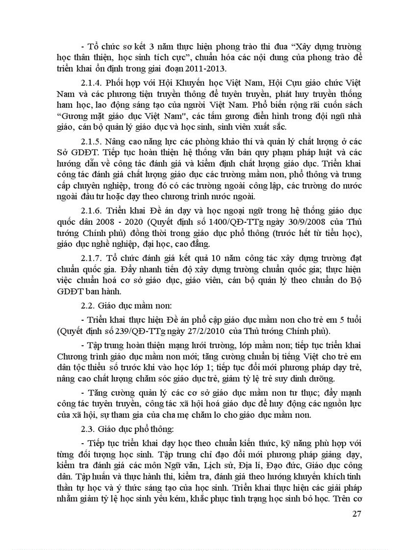 image for page Nhiệm Vụ trọng tâm năm học 2010 2011