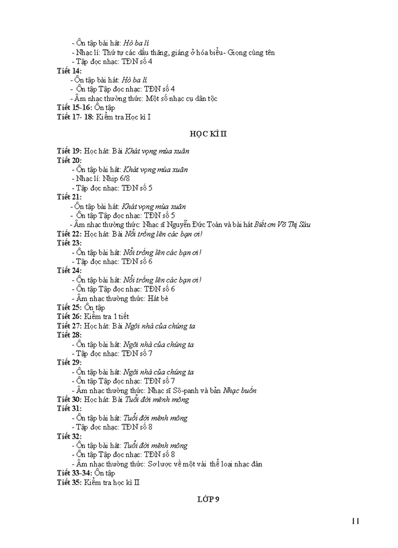 image for page Ppct âm nhạc thcs 09 10