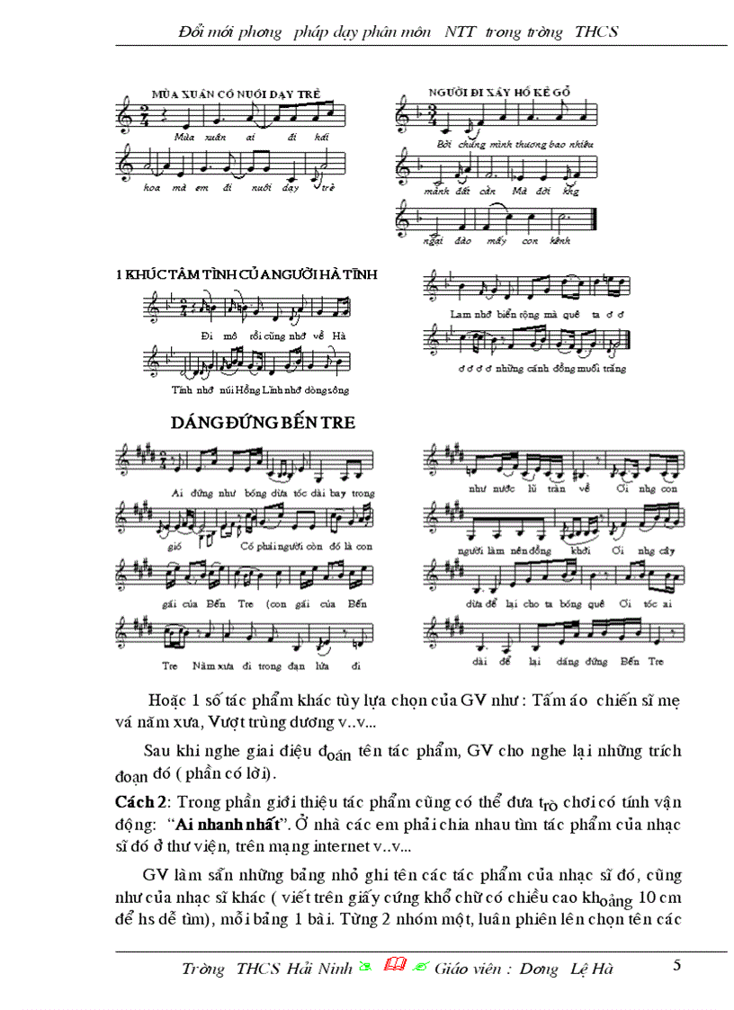 image for page SKKN Dạy Âm nhac THCS