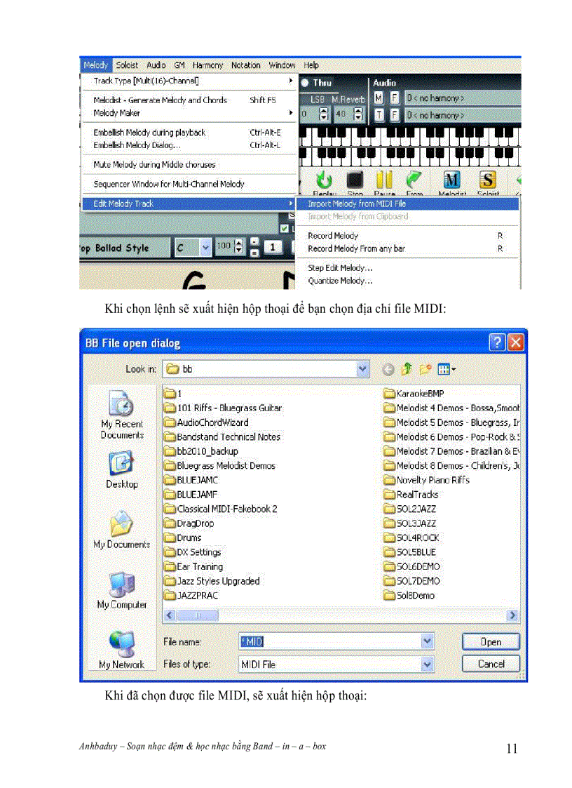 image for page Soạn nhạc với Band in a box