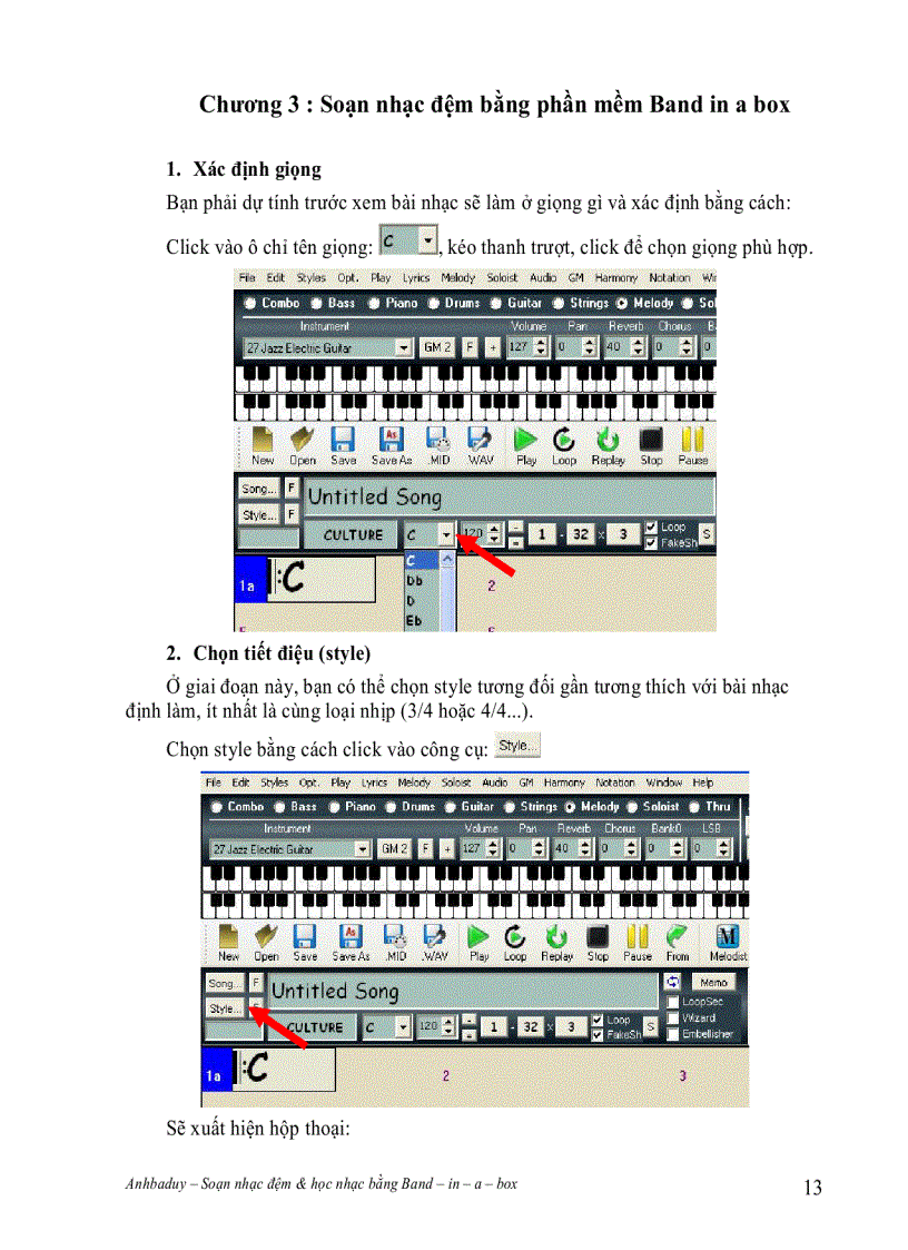 image for page Soạn nhạc với Band in a box