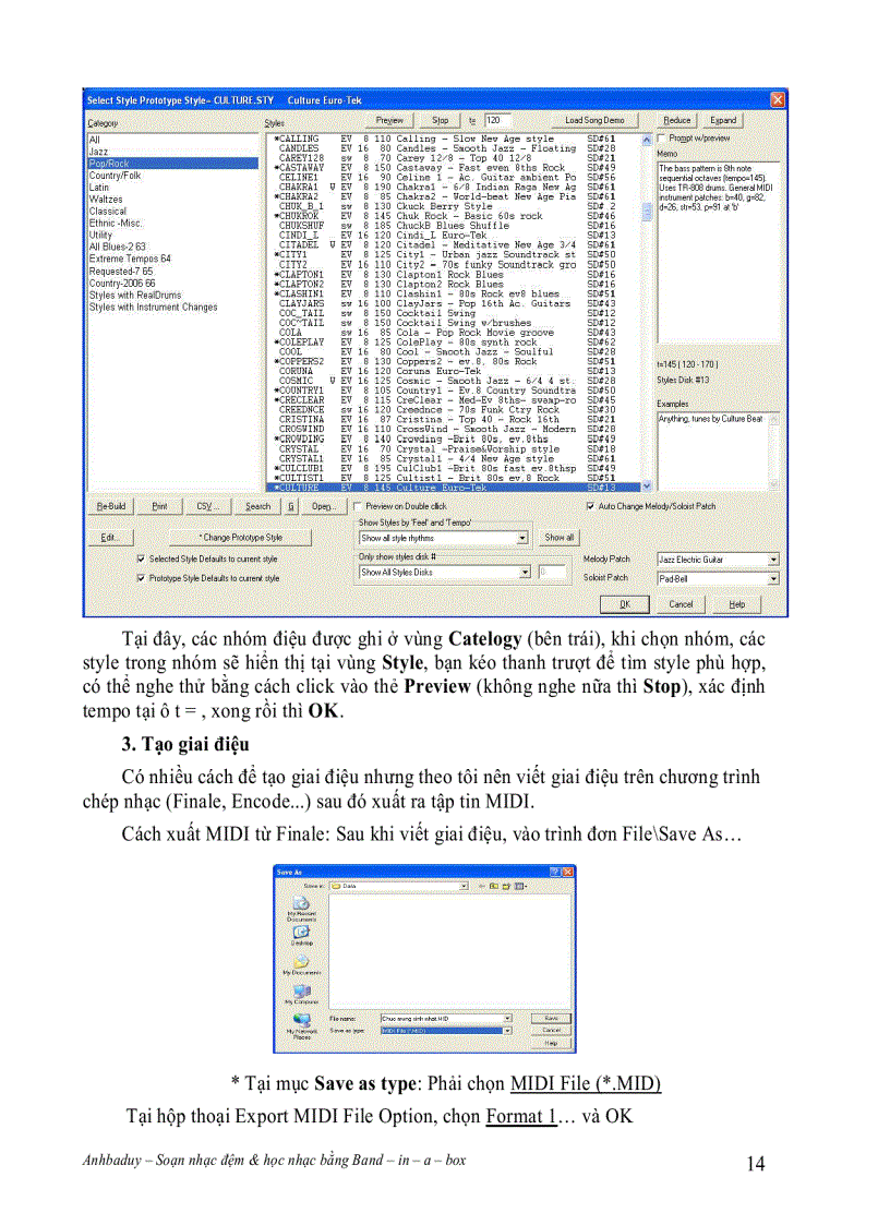 image for page Soạn nhạc với Band in a box