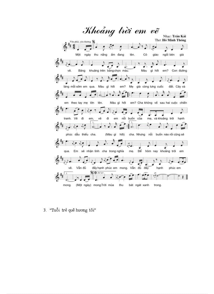 image for page Tuyển tập bài hát của nhạc sỹ Trần Kải