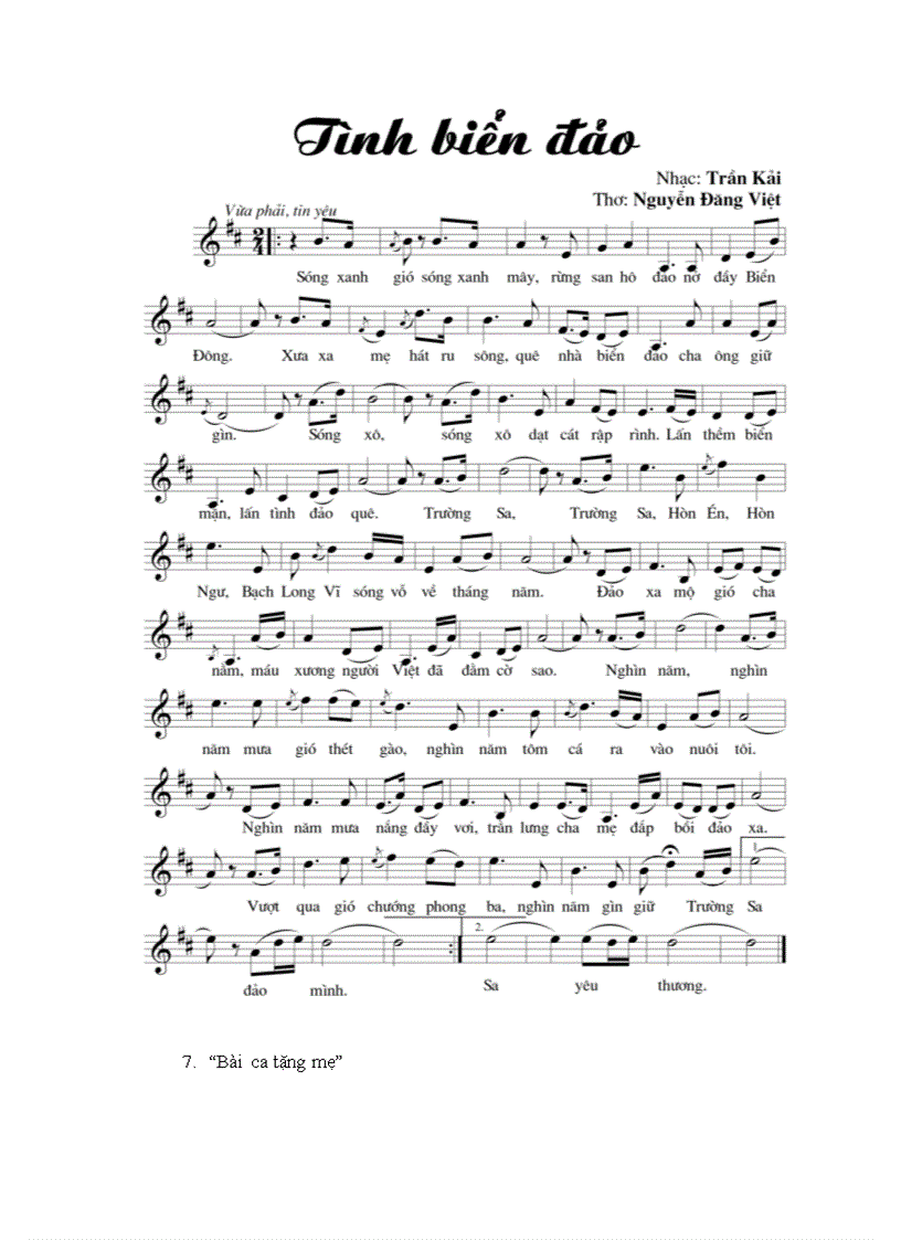 image for page Tuyển tập bài hát của nhạc sỹ Trần Kải