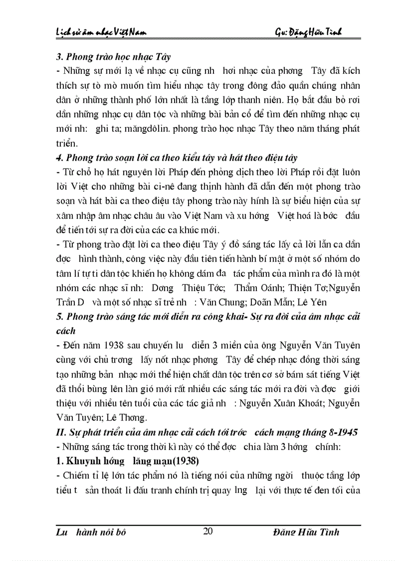 image for page Giáo trình rút gọn Lịch sử âm nhạc VN