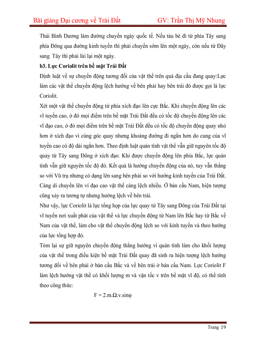 image for page Bài giảng Đại cương về Trái Đất