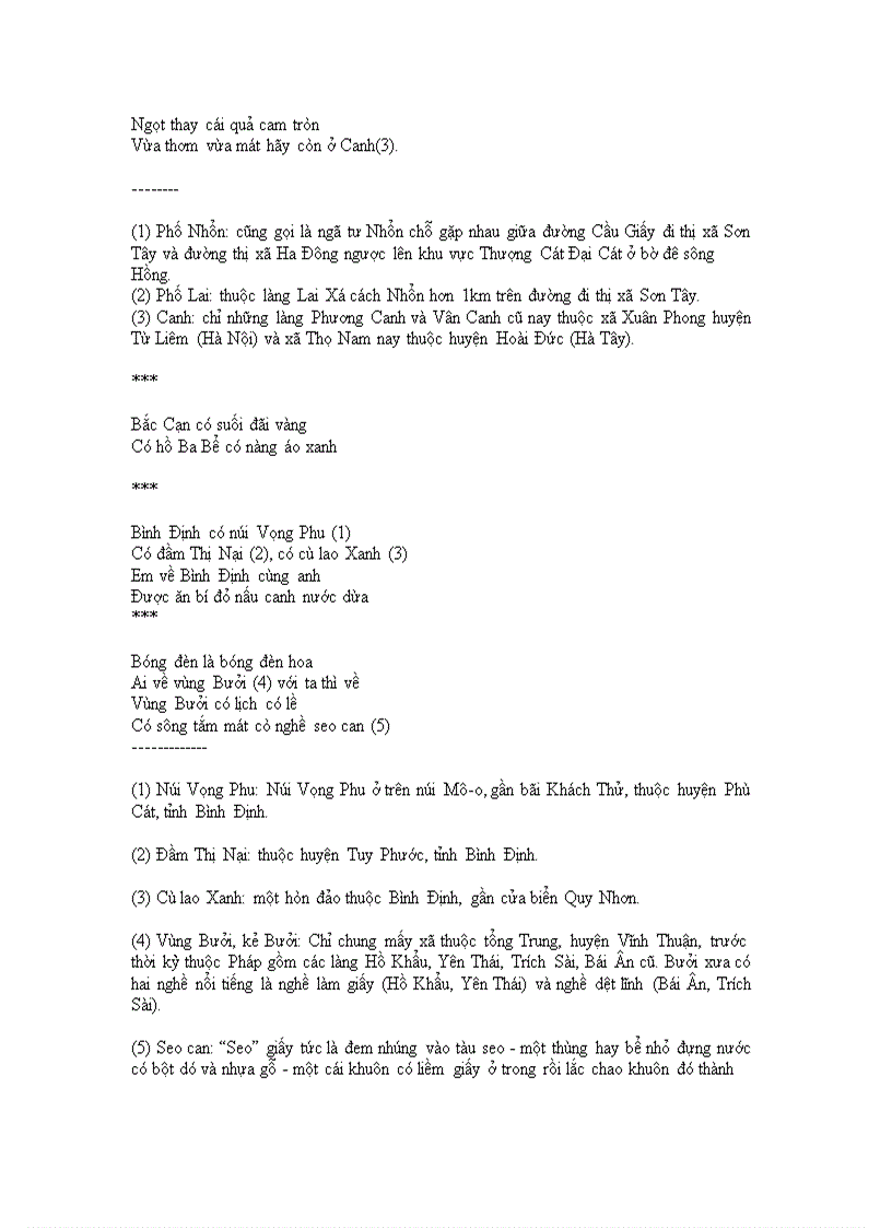 image for page Ca dao về địa danh