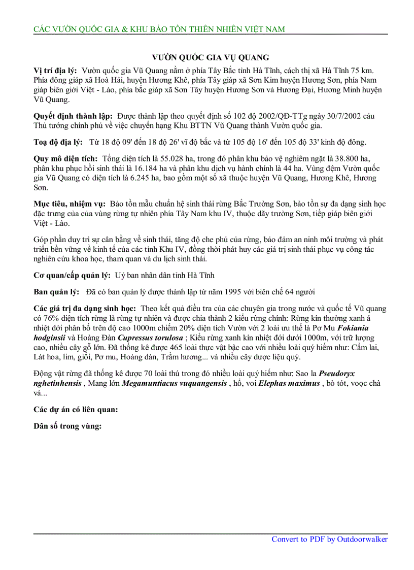 image for page Các vườn quốc gia khu bảo tồn thiên nhiên việt nam